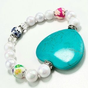 Bold in blue stone bracelet